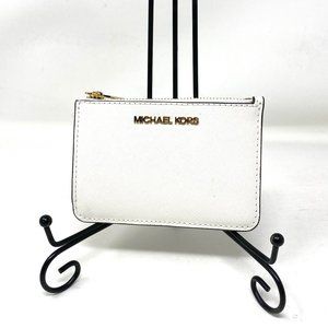 Michael Kors Coinpouch ID Leather White Women's
